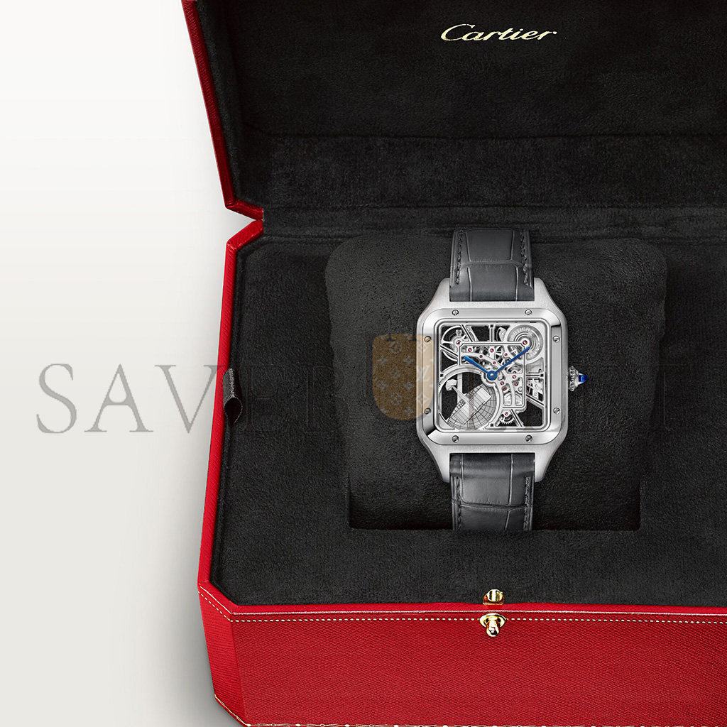 CARTIER SANTOS-DUMONT SKELETON WATCH WITH MICRO-ROTOR WHSA0032 CARTIER SANTOS-DUMONT SKELETON WATCH WITH MICRO-ROTOR WHSA0032